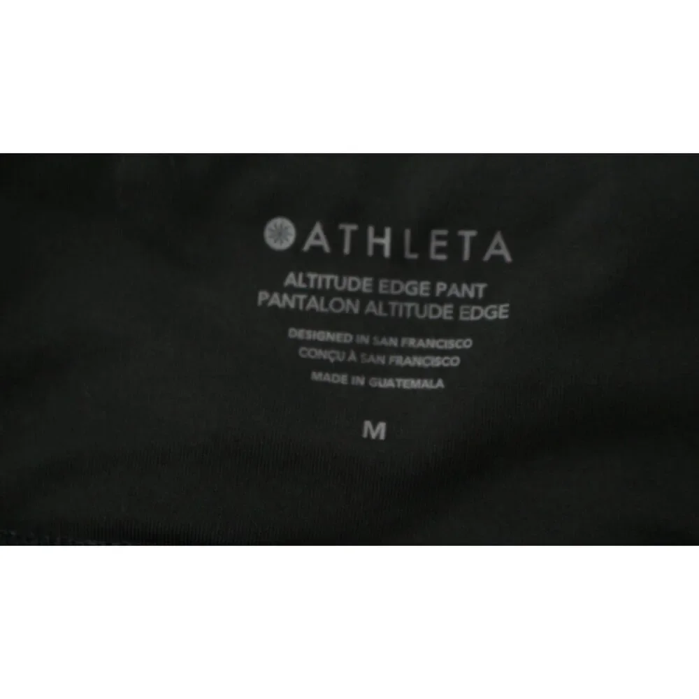 Athleta Womens Altitude Edge Pants Fleece Lined Size Medium Black